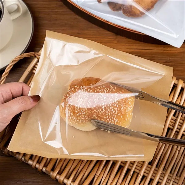 Multiple sizes Oil Proof Custom Paper Bread Bag