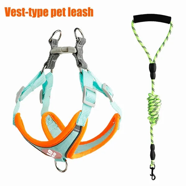Dog Harness Vest Tow Rope Comfortable Leash Set