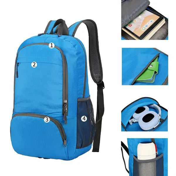 420D Polyester Lightweight Foldable Backpack