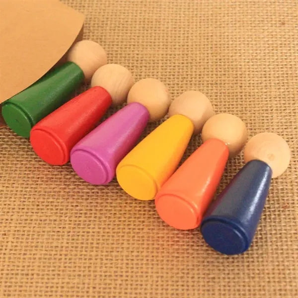 6pcs DIY peg Doll