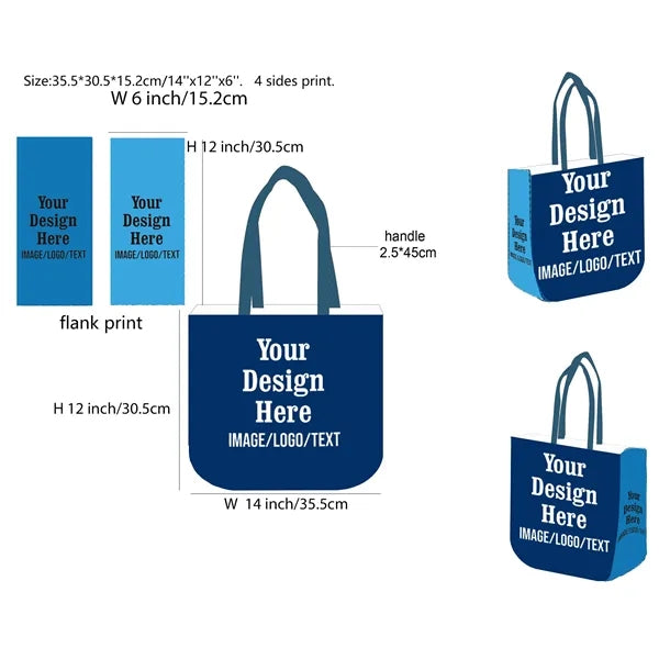 Laminated Tote Bags with Curved Corners