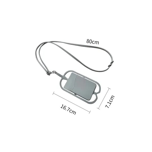 Silicone Lanyard With Phone Holder & Wallet