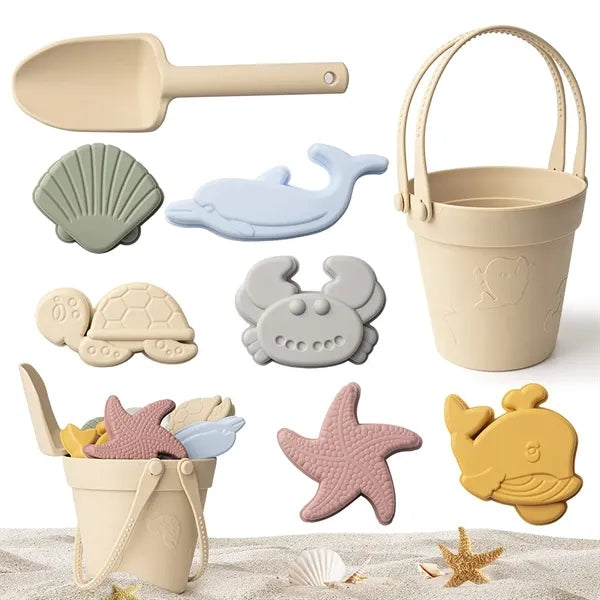 9Pcs Food Grade Silicone Beach Toys Set