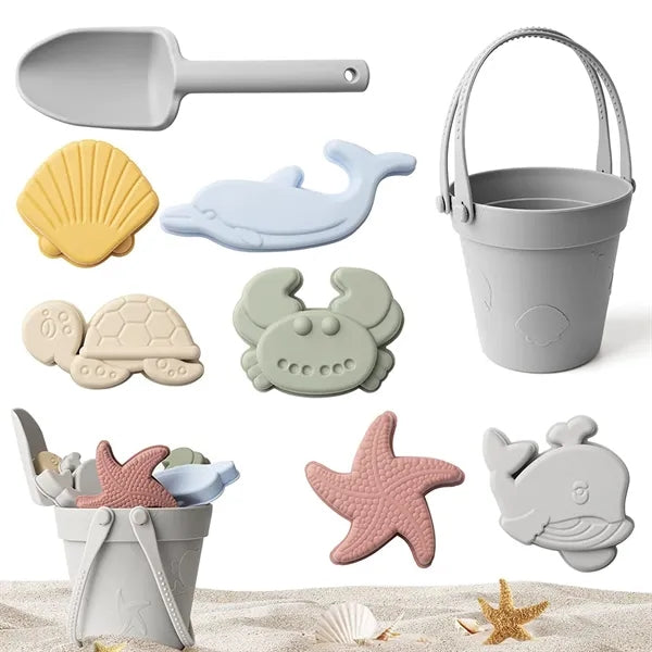9Pcs Food Grade Silicone Beach Toys Set