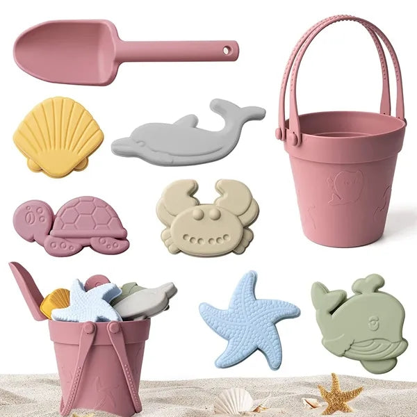 9Pcs Food Grade Silicone Beach Toys Set