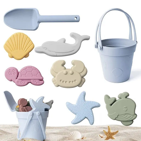 9Pcs Food Grade Silicone Beach Toys Set