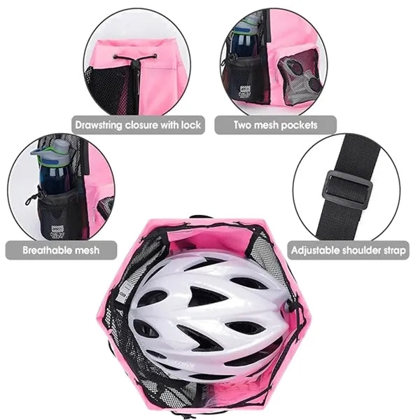 Waterproof Nylon Drawstring Backpack with Wet&Dry Pocket