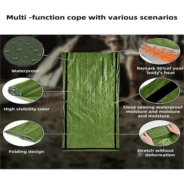 Emergency Survival Tent Thermal Blankets Outdoor Camping