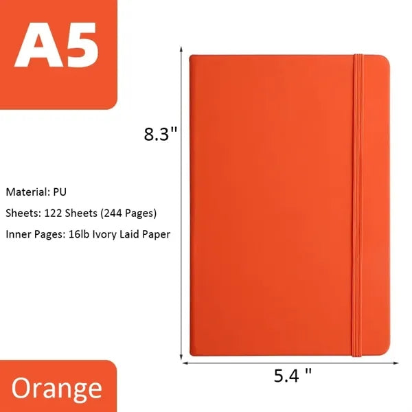 PU Leather Notebook with Elastic Strap