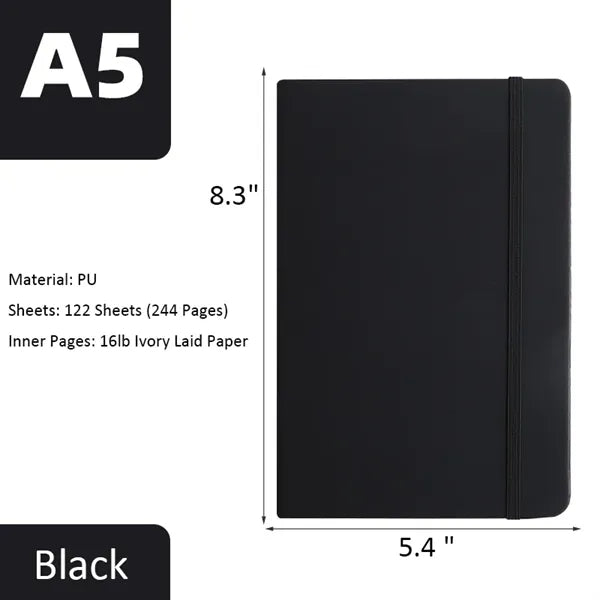 PU Leather Notebook with Elastic Strap