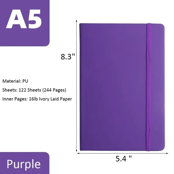PU Leather Notebook with Elastic Strap
