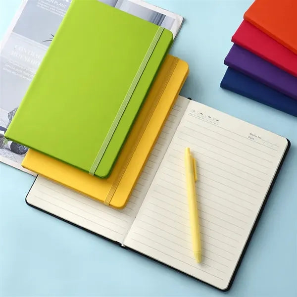 PU Leather Notebook with Elastic Strap