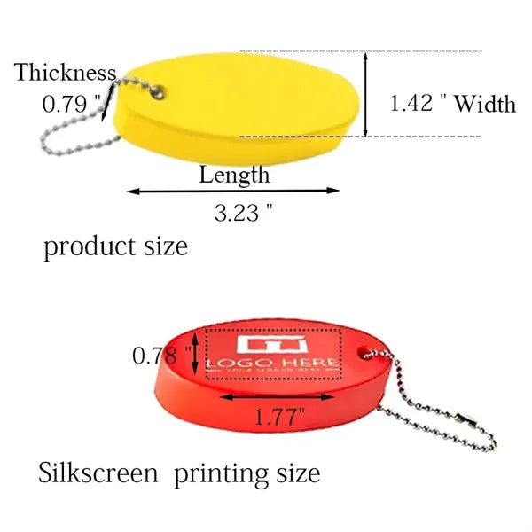 Oval Floating Keychain