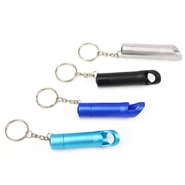 Laser 3 LED Flashlight & Bottle Open Key Chain