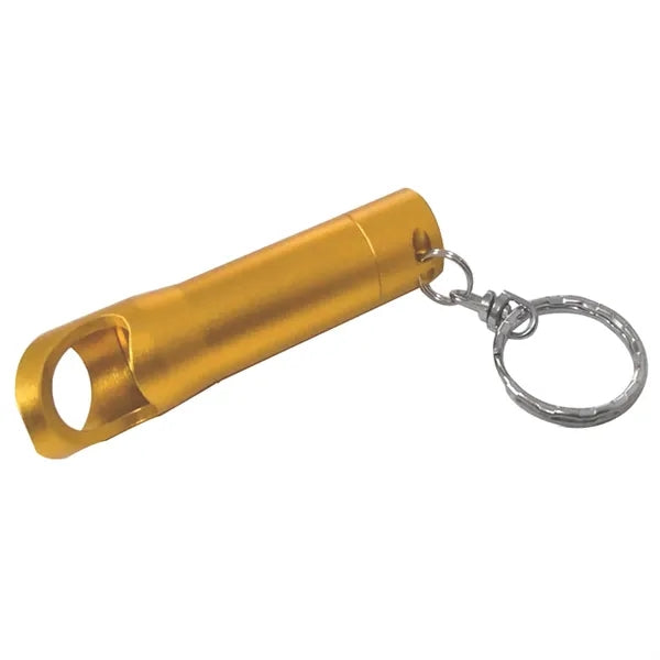 Laser 3 LED Flashlight & Bottle Open Key Chain