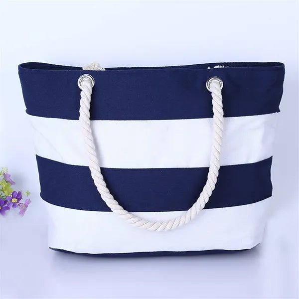 Striped Canvas Tote Bags