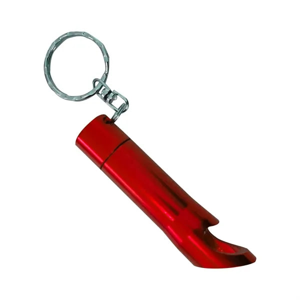 Laser 3 LED Flashlight & Bottle Open Key Chain