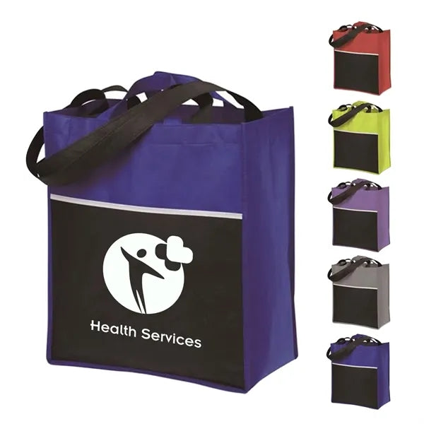 Grocery Tote Bag W/Front Pocket