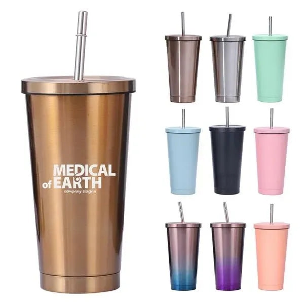 17oz Metallic Coffee Tumbler Insulated Metal Cup