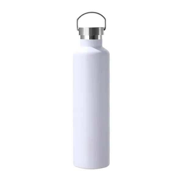 750ml double wall stainless steel bottle with bamboo lid