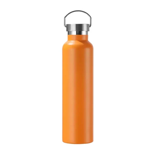 750ml double wall stainless steel bottle with bamboo lid