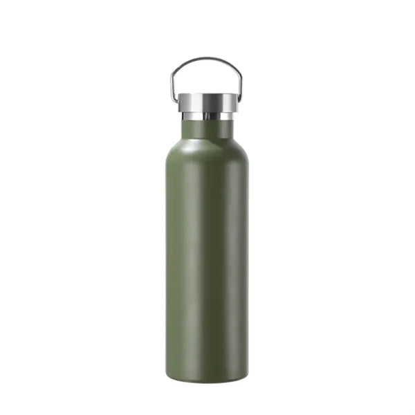 750ml double wall stainless steel bottle with bamboo lid