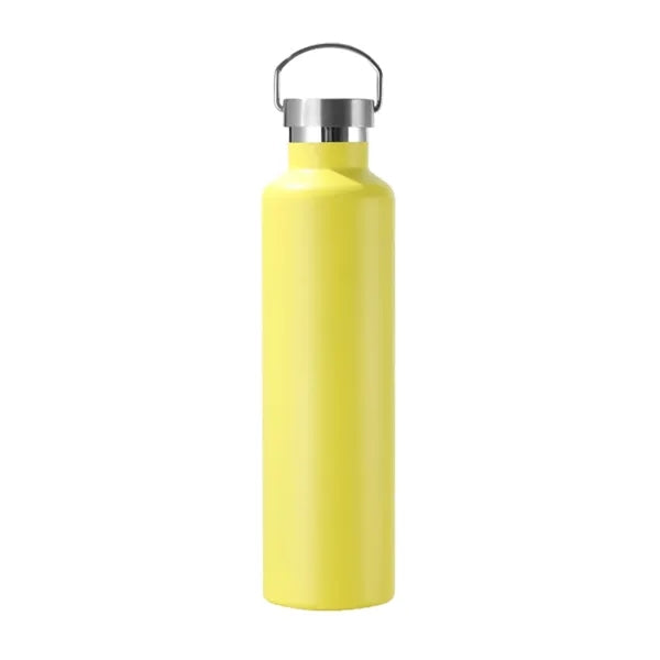 750ml double wall stainless steel bottle with bamboo lid