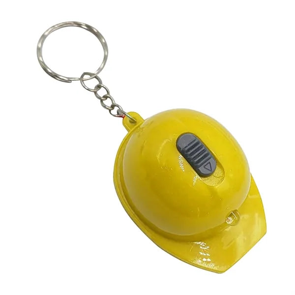 Safety Helmet Keychain With Flashlight