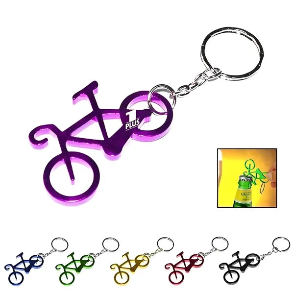 Bicycle Shaped Bottle Opener Keychain