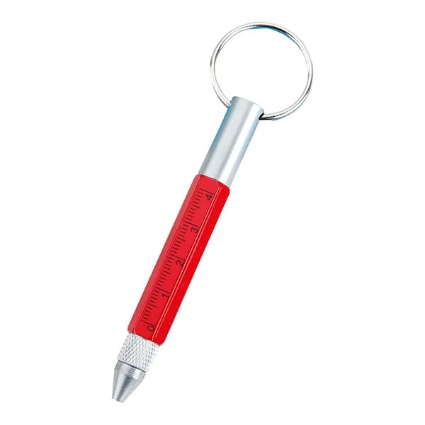 6 In 1 Metal Tool Pen With Key Ring