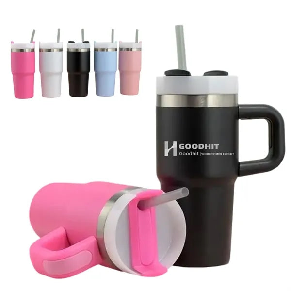 14OZ Insulated Tumbler with Handle and Straw for Kids