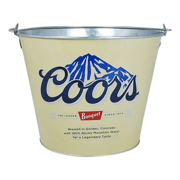 5 QT Galvanized Metal Ice Bucket/ Beer