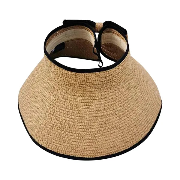 Summer Woman Wide Brim Folding Straw Hat