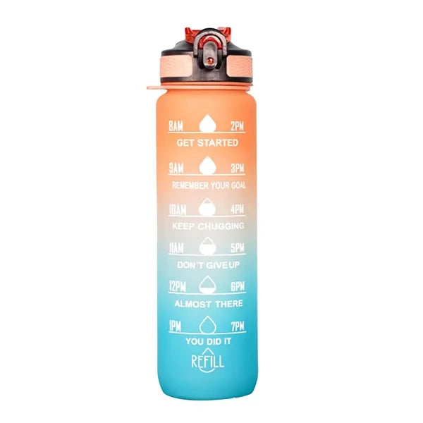 32oz Wide Mouth Water Bottle With Lid & Straw
