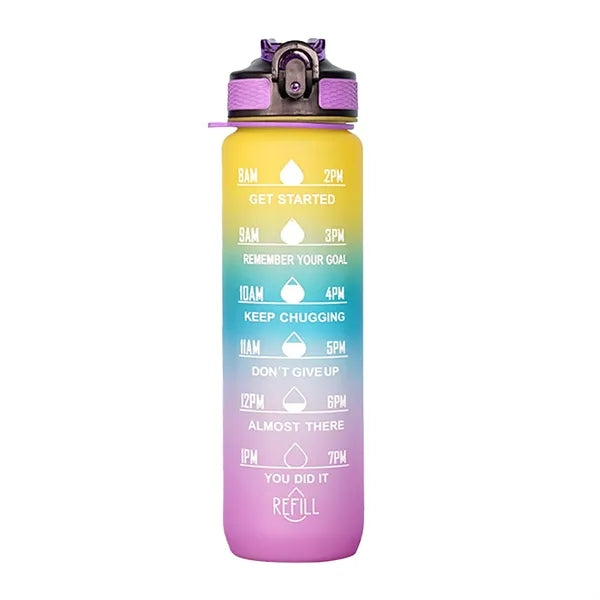 32oz Wide Mouth Water Bottle With Lid & Straw