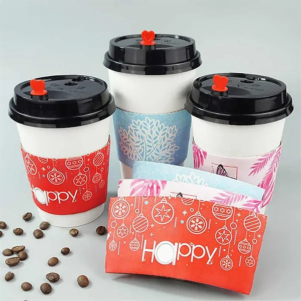 Corrugated Kraft Paper Sleeve Fits 12 OZ To16 OZ Cup