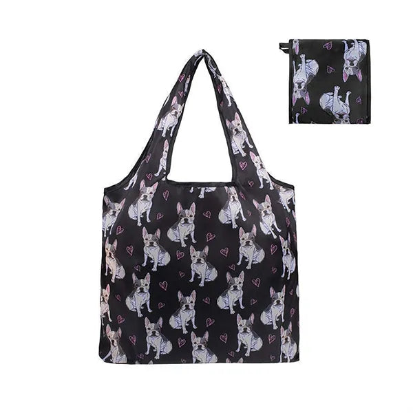 Foldable Nylon Grocery Tote with Full Color Sublimation