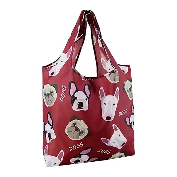 Foldable Nylon Grocery Tote with Full Color Sublimation