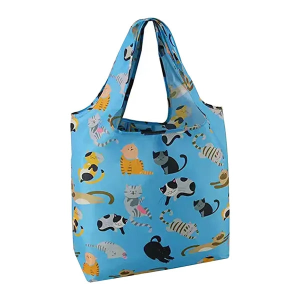 Foldable Nylon Grocery Tote with Full Color Sublimation