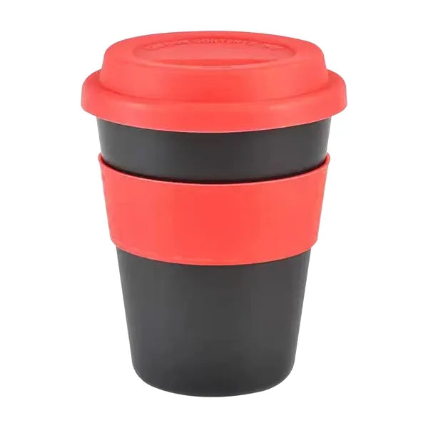 12 oz Coffee Mug with Silicone Lid and Insulated Band