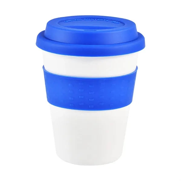 12 oz Coffee Mug with Silicone Lid and Insulated Band