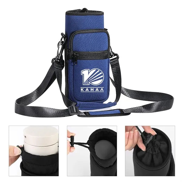 40oz Insulated Neoprene Water Bottle Carrier Sleeve