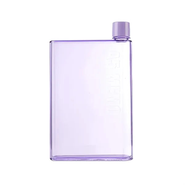 16 Oz. A5 Notebook Transparent Flat Water Bottle