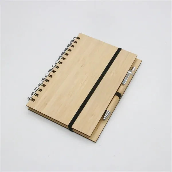Bamboo Notebook With A Pen
