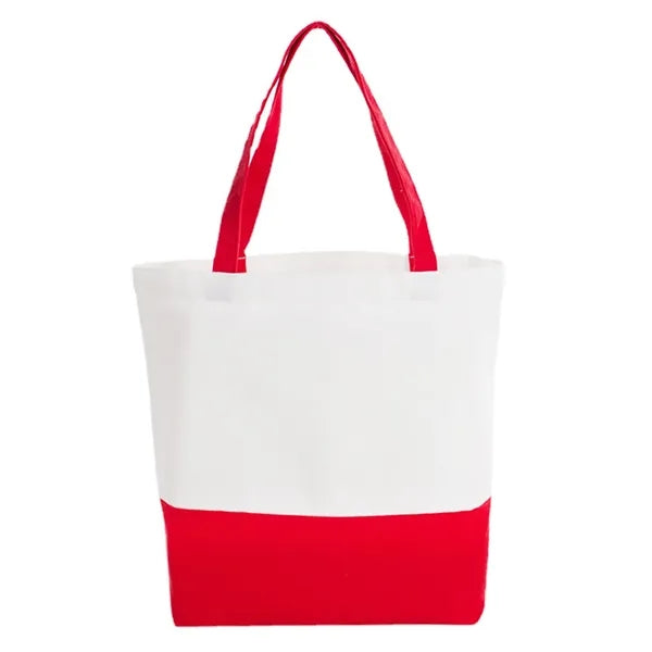 Two Tone Canvas Tote Bag