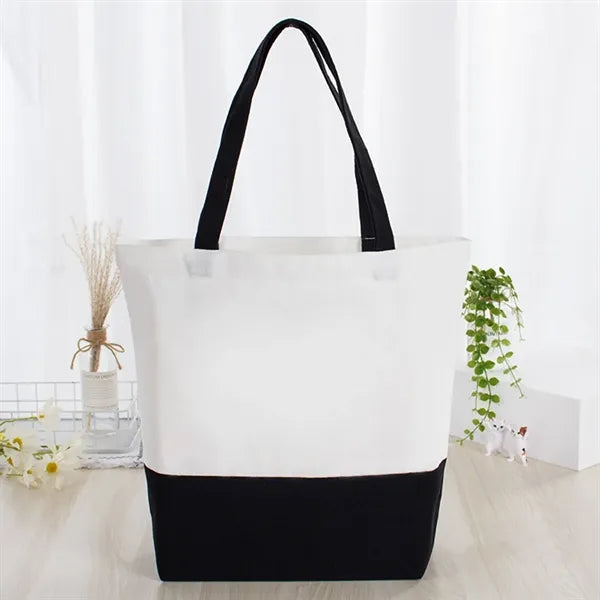 Two Tone Canvas Tote Bag