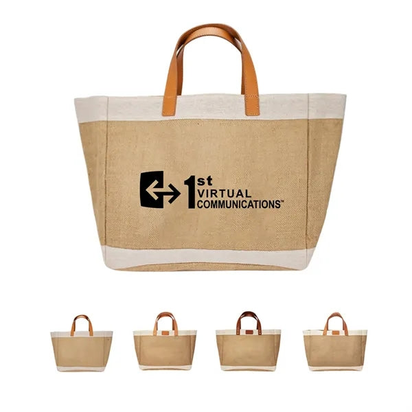 Large Fashion Jute Tote Bag