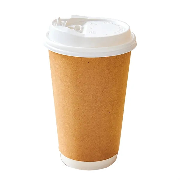 16 Oz Double Wall Coffee Cups with Lids