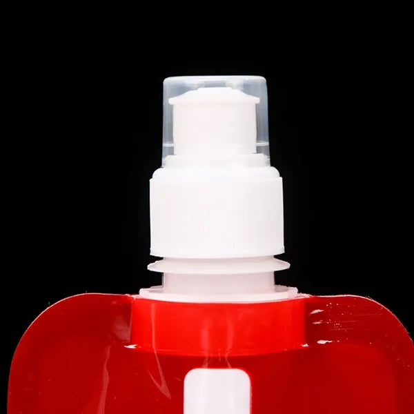 500ml PE Collapsible Water Bag Clip For Sports