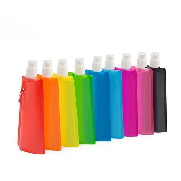 16oz PE Collapsible Water Bag Clip For Sports